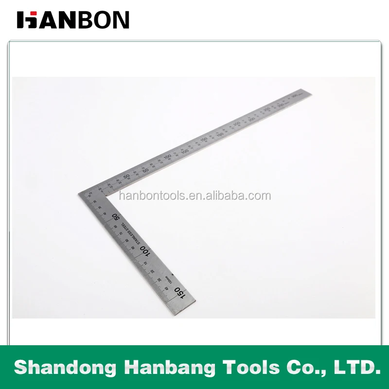 Measuring Ruler Carpenter Woodworking Thick Stainless Steel Square for Accuracy Measuring