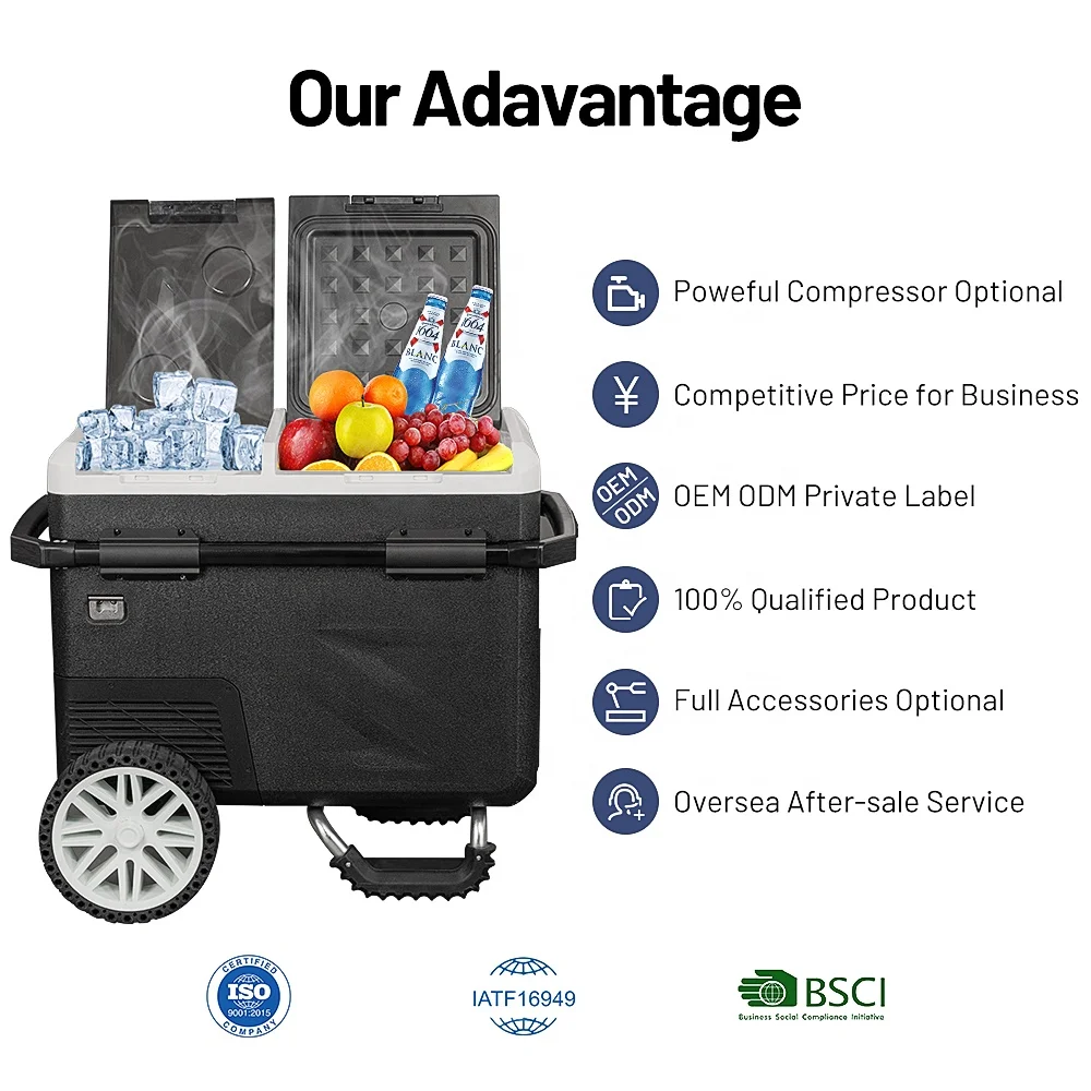 Alpicool 2 in I Design IC36W 36L Fast Cooling  Portable Electric Cooler 12V Mobile Refrigerators Mini Car Fridge With Ice Maker