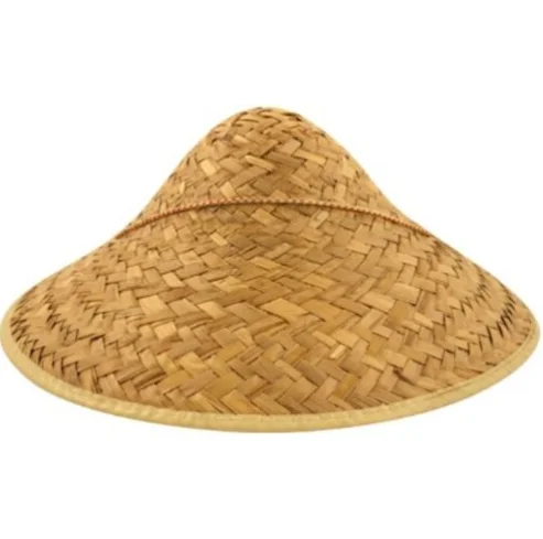 FANCY DRESS MENS CHINESE COOLIE STRAW HAT