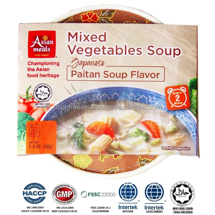 Оптовая продажа суп для мгновенных смешанных овощей в Малайзии с богатым японским вкусом пайтан удобно готовить
