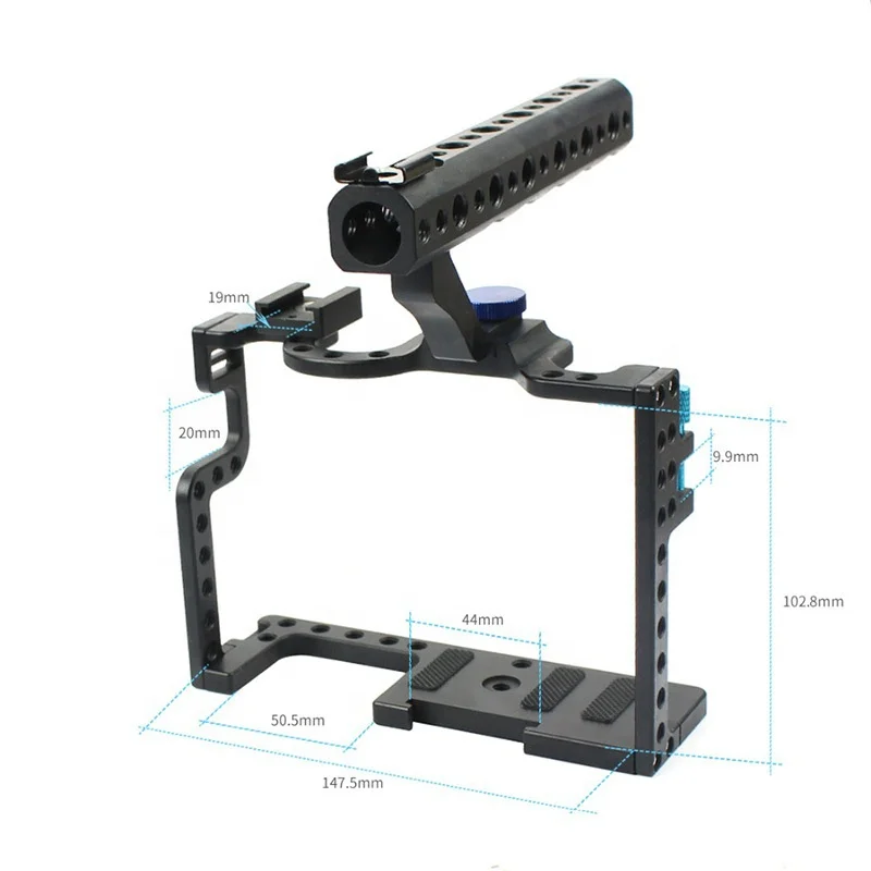 Camera Cage for Panasonic Lumix GH5 / GH5s Protective Case  Mirrorl System Cam Mounting Bracket Aluminum with Top Handle