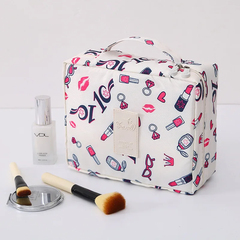 Hot Selling Portable Nylon Lady Makeup Bag Travel Cosmetic Bag
