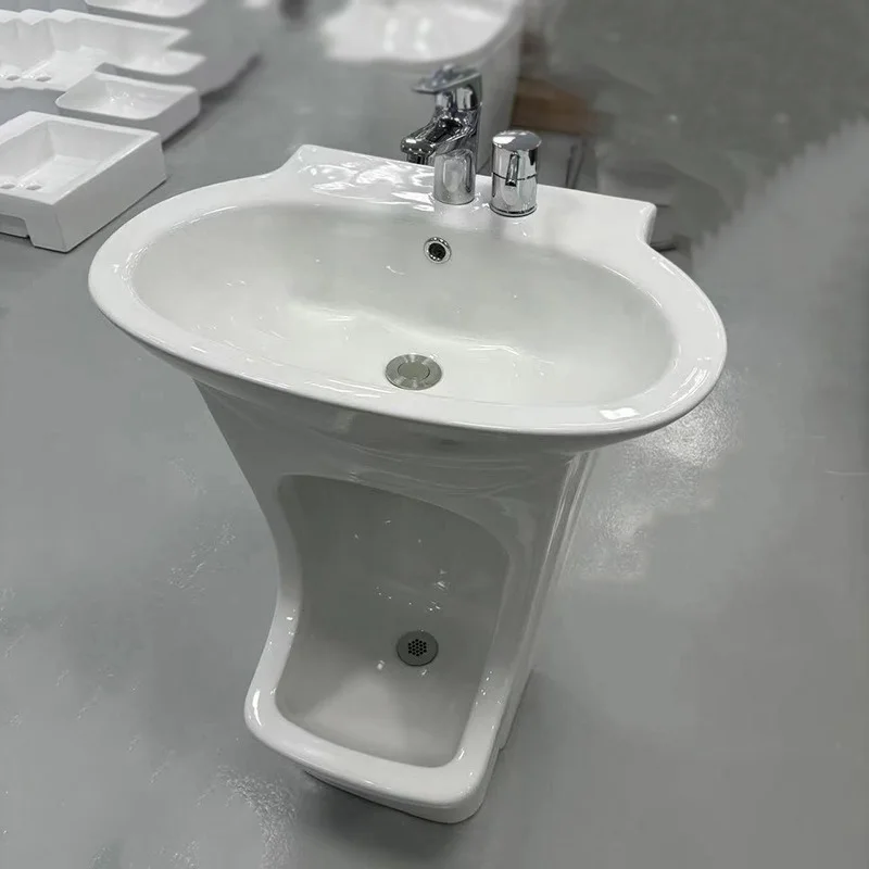Custom Lavabos Pedestal lavamanos pequenos ceramic washbasin lavatory sink muslim wudu basin bathroom wash basin in pakistan