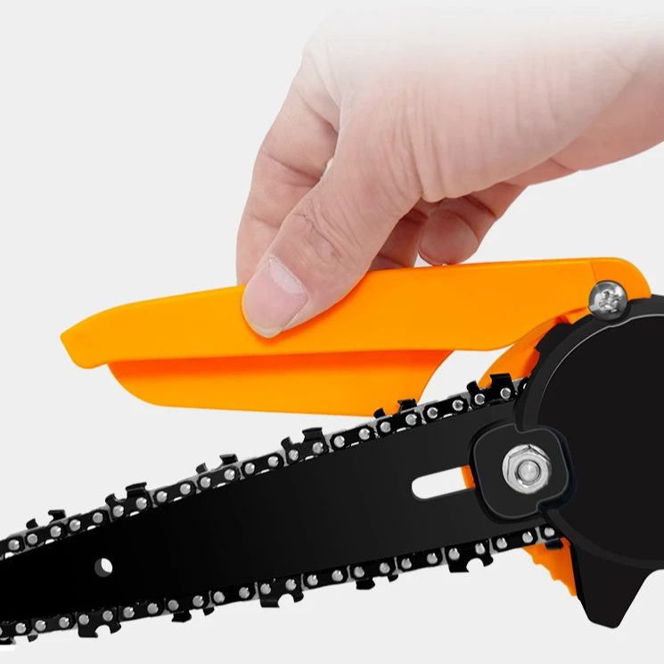 Attractive Type Cordless chain saw machine price Orange Wood  Powerful  battery lithium chain saw