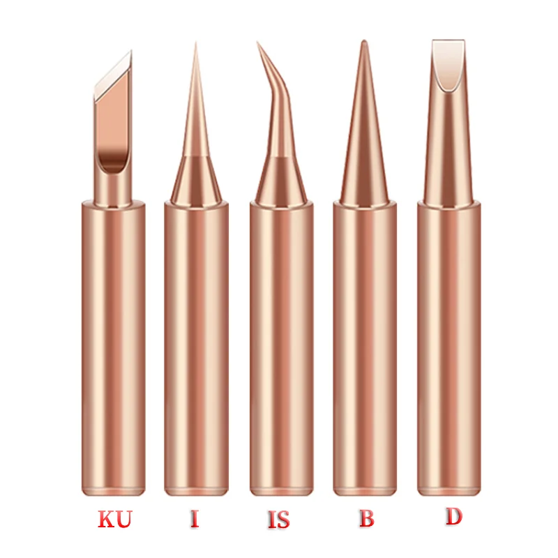 High Quality 900M/936 Series Pure Copper Welding Head 900-T-K/I/IS/B Lead-Free Soldering Iron Tips For 936/937 Soldering Station
