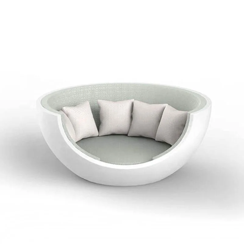 Hot Sell Egg Shapes Modern Chair Lounge Patio Beach Lounge Furniture With Rattan Covered