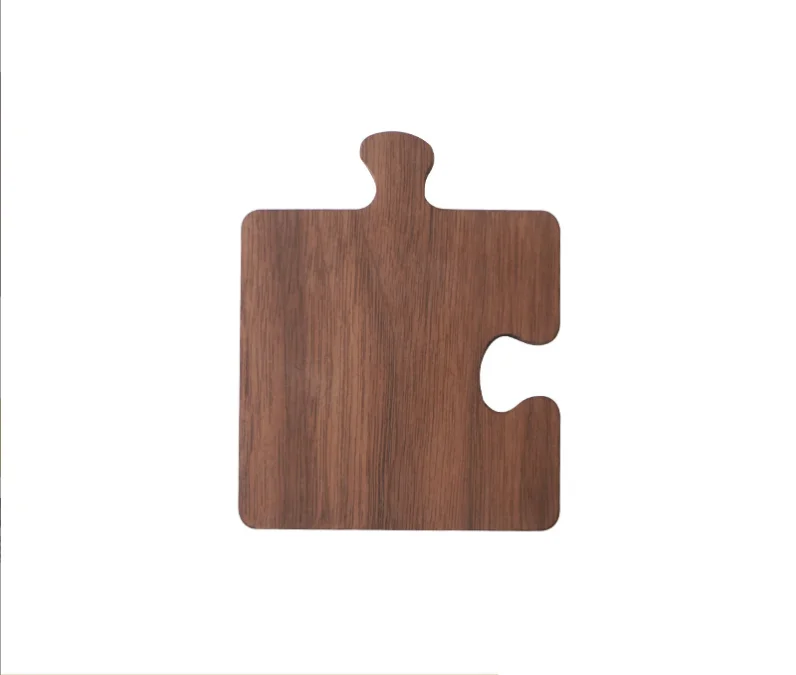 Walnut coasters Solid wood tea coasters Insulation pads Wooden puzzle coasters plate mats wooden mats