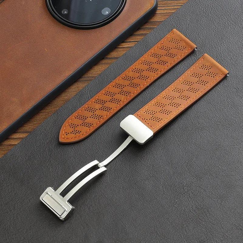 Wholesale new universal adjustable wrist bracelets magnetic buckle leather watch strap for huawei samsung garmin