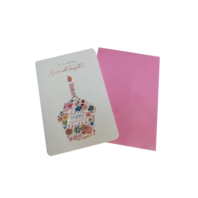 
Fashionable Design Customized Printed Children Cute Pattern Card Greeting Card For Happy Birthday 