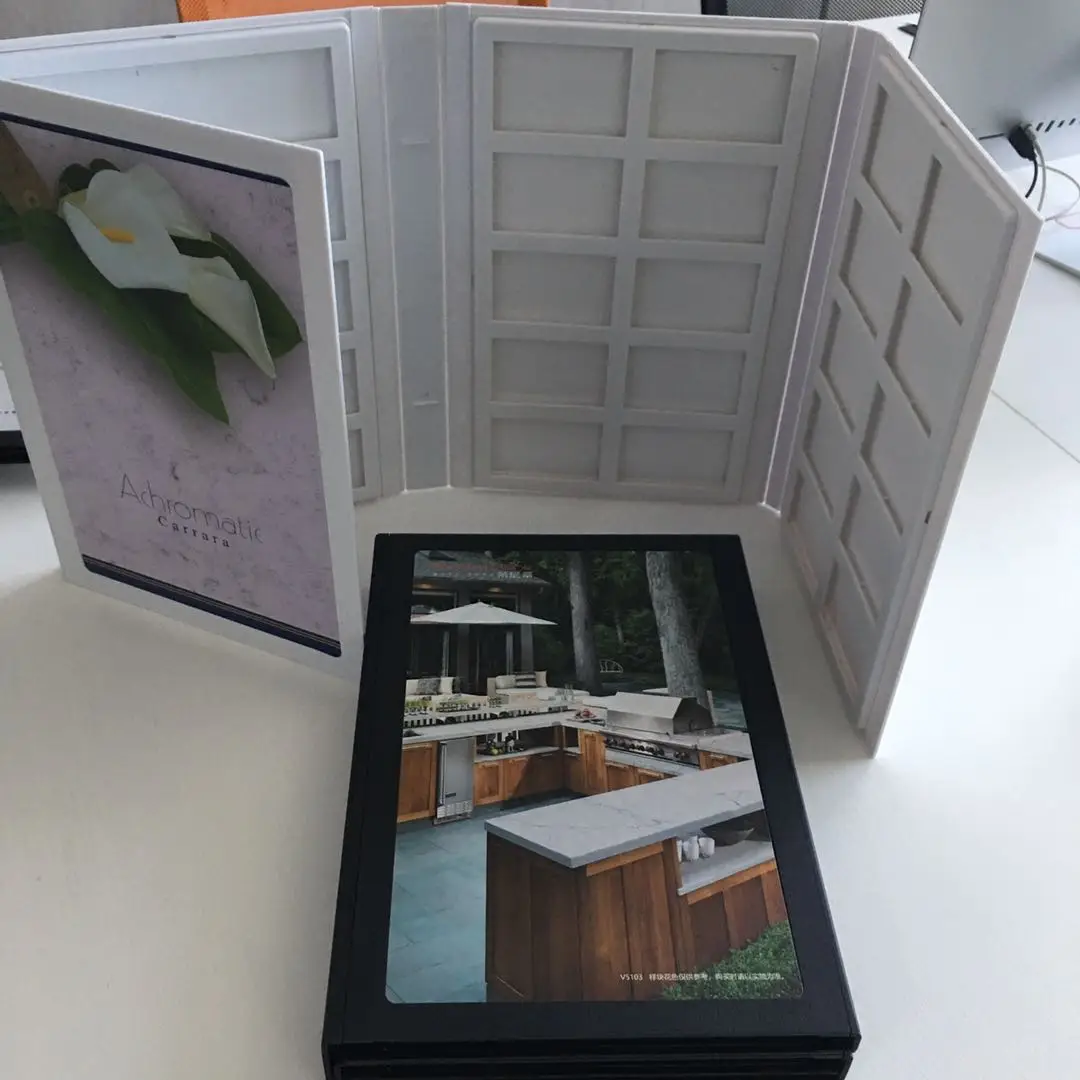 Plastic PVC Marble Tile Sample Binder Quartz Catalog