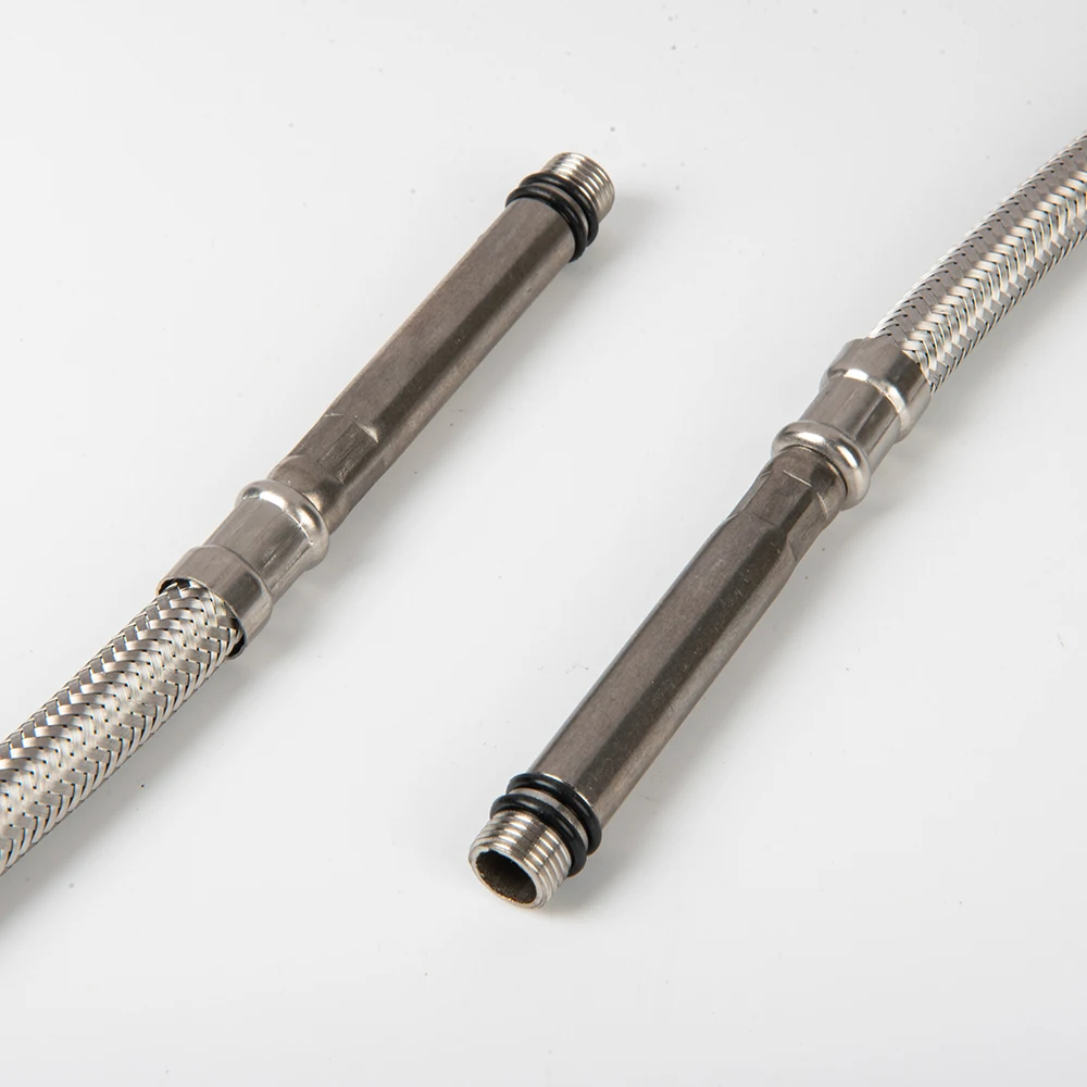 Customized Connection Pipe Stainless Steel Compression Thread Faucet Connector Braided Hose