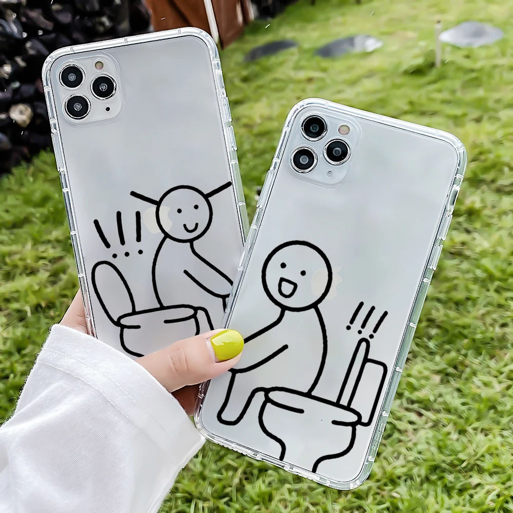 Wacky expressions Clear TPU cell Phone Case For iPhone 14 pro max