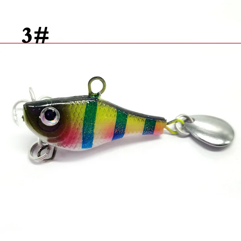 Wholesale swimming lead fish 4.5cm 5.5g small soft VIB fishing lead lure