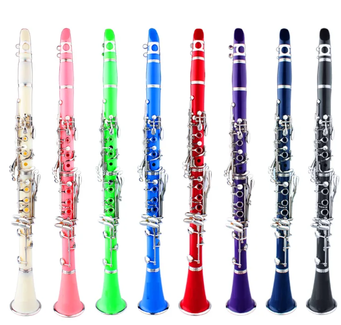 17-Key Bb Clarinette Fashionable Bakelite Nickel-Plated Musical Instrument Play a Fashionable Instrument