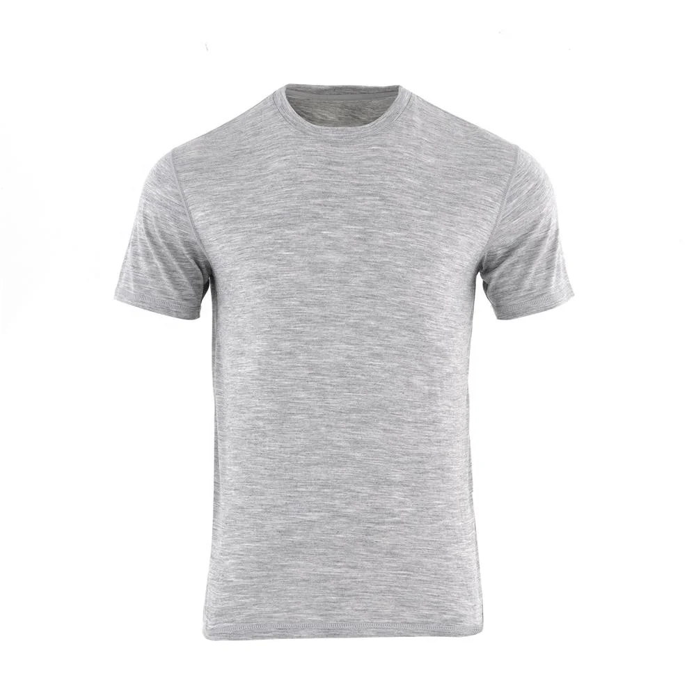 wholesale merino wool running top men   plain tshirts for printing