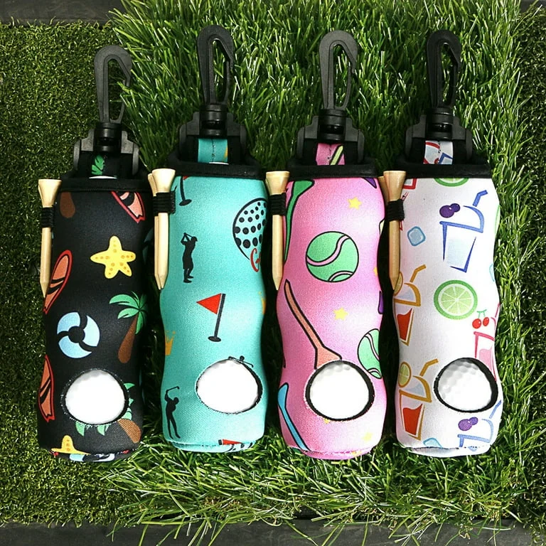 Neoprene Portable Pocket 3pc Golf Ball Washer Pouch Golf Ball Cleaner Pouch