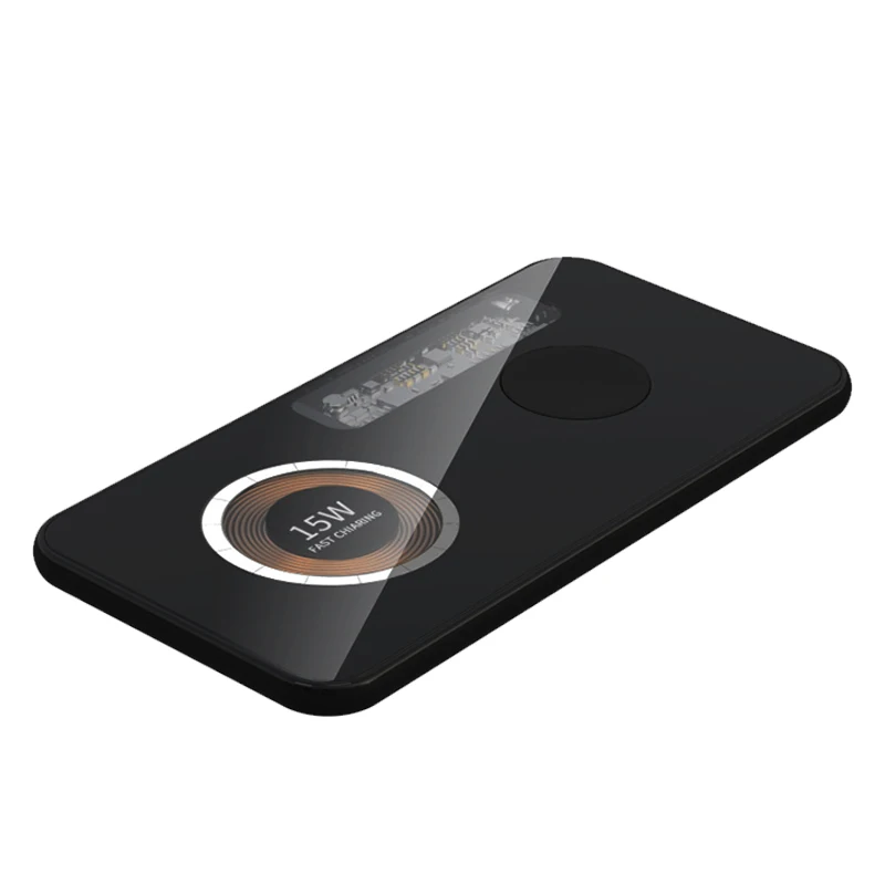 Double 15W 2 in 1 Wifi Charger Pad Portable Trending Products Magnetic 2 in 1 Transparent Fast Wireless Charger For iPhone 13 14