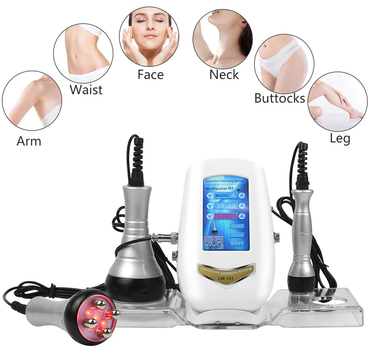 Home Use Spa Face Neck Arm Waist Thigh Buttock 3 In 1 Skin Rejuvenation Multifunctional Body Facial Machine Beauty Massage Tools