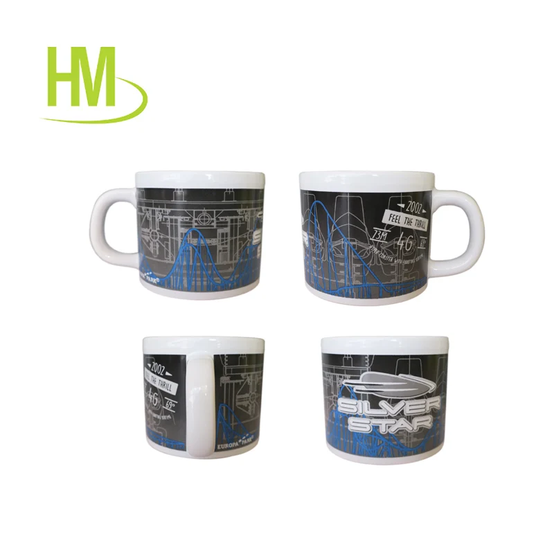 advertisement high quality  18 oz white printed decal bowl big capacity promotion ceramic soup mug