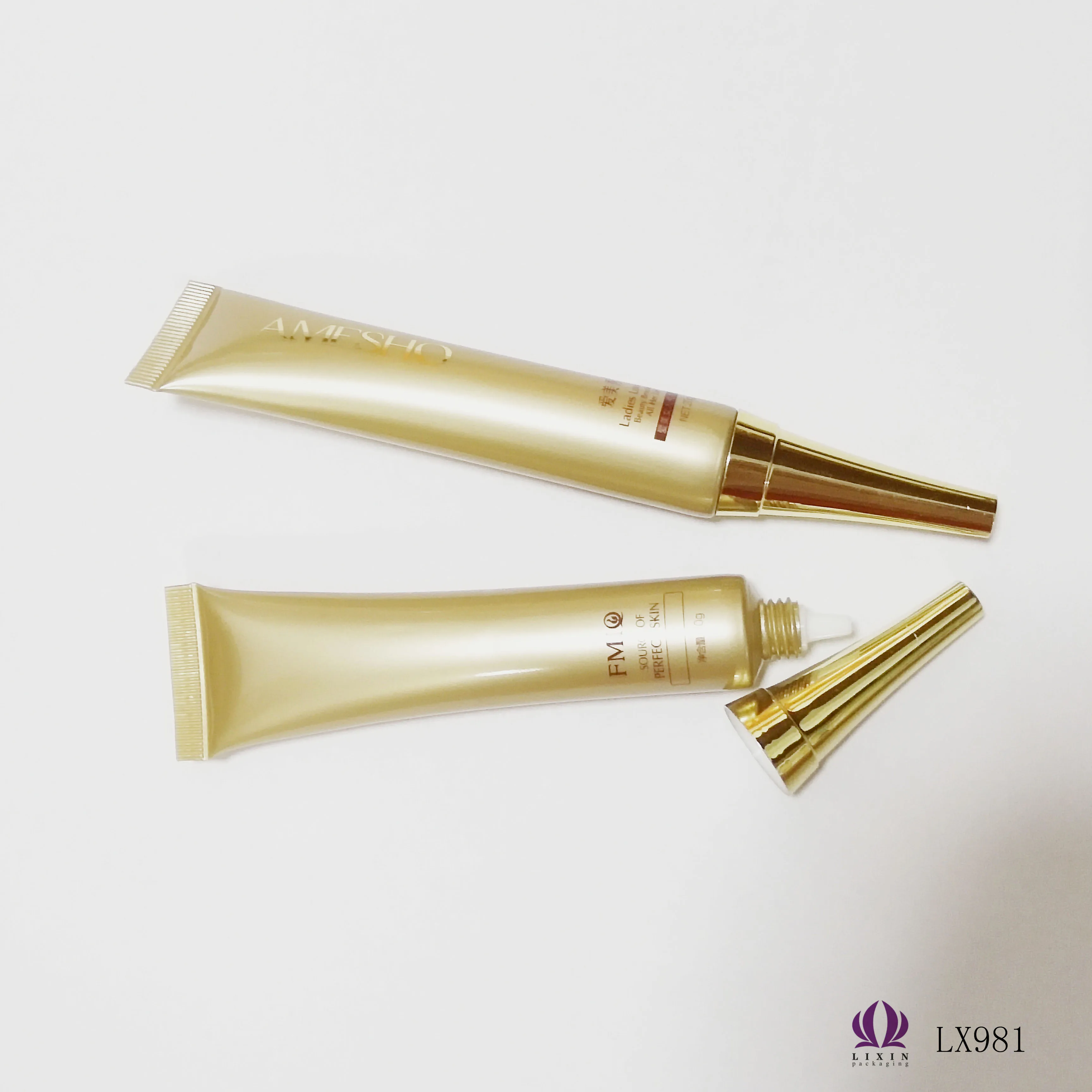 
15g Semi-transparent plastic tube with long pointed nozzle eye cream packaging tube cosmetic 