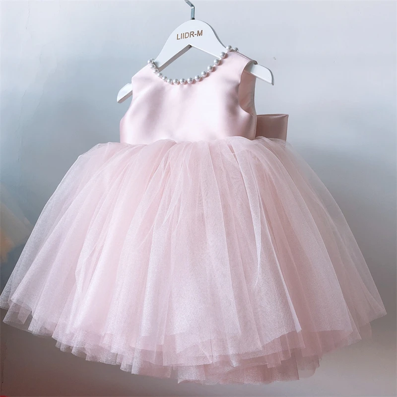 Children Piano Model Show Stage Clothes Dress Flower Girls Wedding Puffy Dresses Princess Birthday Party Evening Dresses