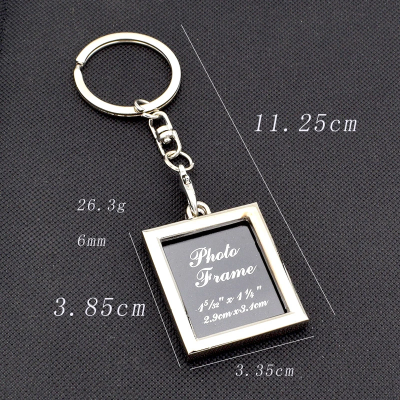 Creative Love Keychain Photo Frame Couple Keychain Square Personalized Photo Keychain Commemorative Gifts For Couple Friends