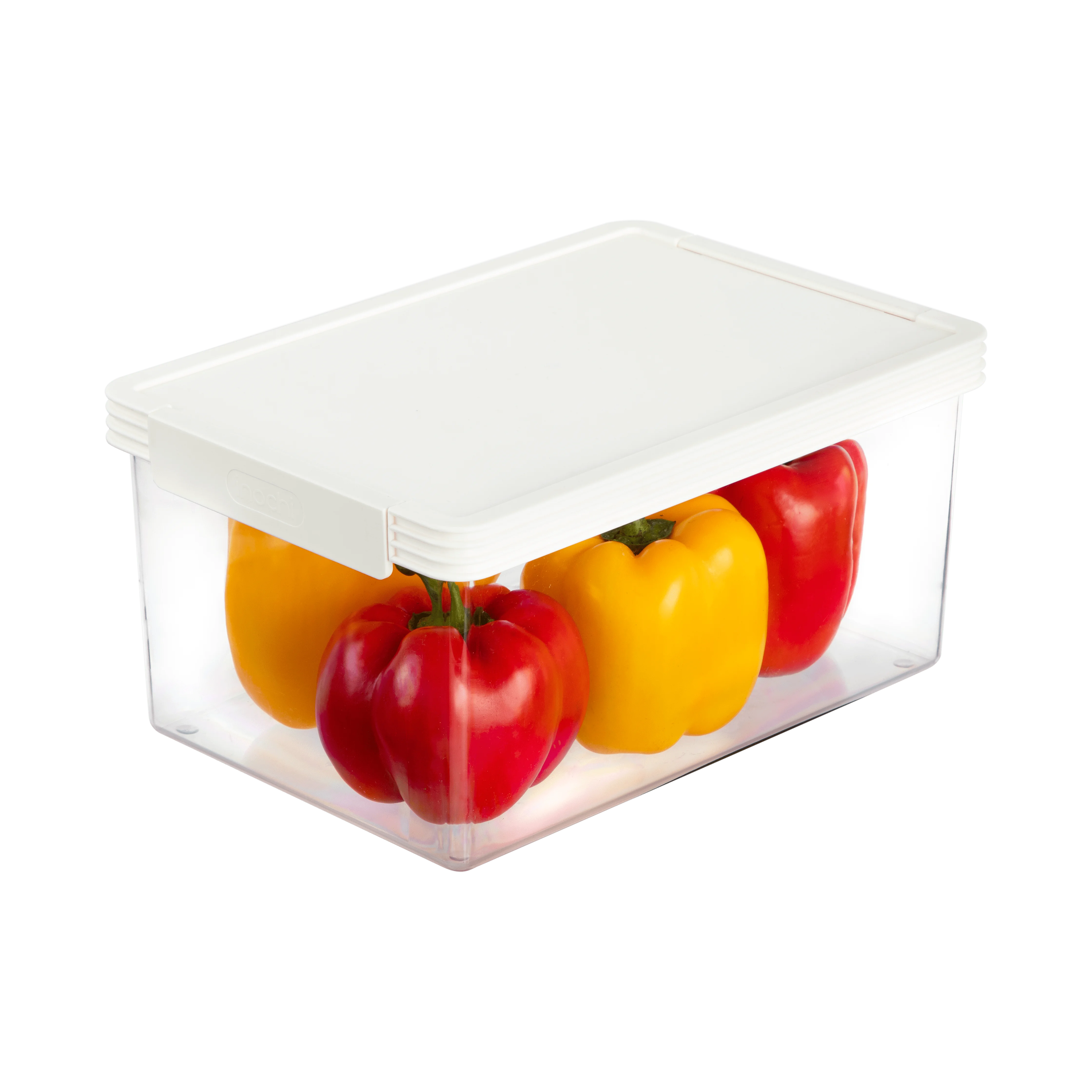 Set of 3 Hokkaido tritan rectangular container 500-1000-2000ml Modern Design style Clear body, colored lid Structure