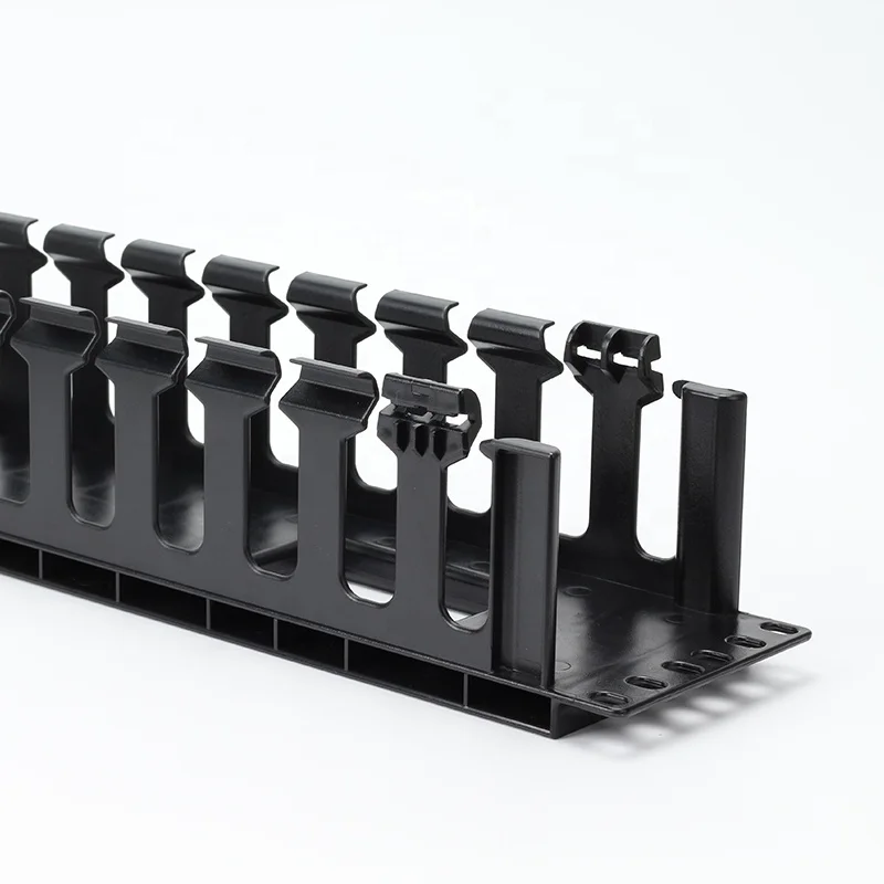 1U 12port 24port plastic cable management cable manager