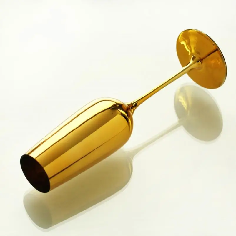 stock wholesale colored luxury wedding champagne glasses gold