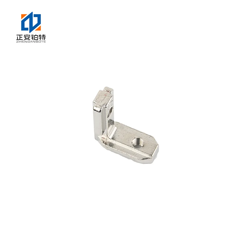 
high quality customized t slot aluminum connectors Aluminum Profile Sliding T Slot L Shape Inside Corner Connector 