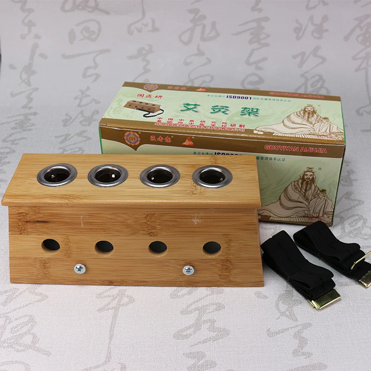 4 holes Best Quality moxa roll box Moxa Stick wood moxa holder mugwort box