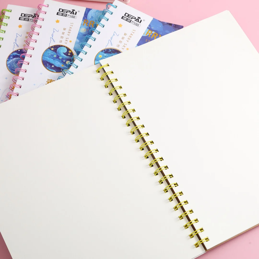 A4 45Sheets Stationary Hardcover Custom Painting Drawing Books Watercolour Sketch Book For School