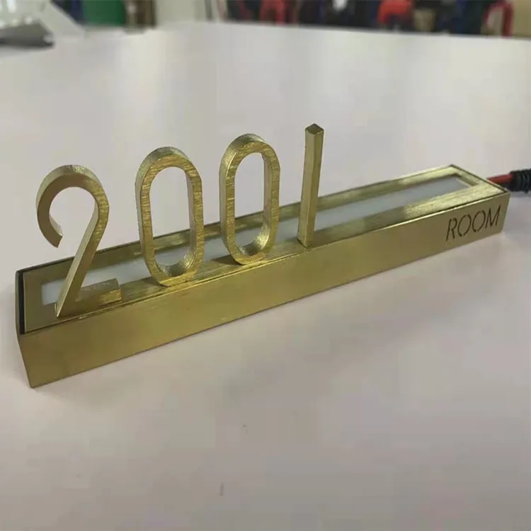 Индивидуальный номер для гостиничной компании декоративный дома знак табличка из нержавеющей стали светодиодный светильник