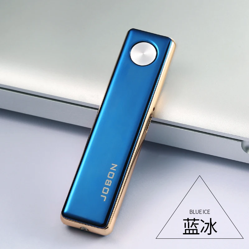  Винтажная металлическая зажигалка JOBON оптовая продажа для сигарет Электронная электрическая перезаряжаемая USB индивидуальный