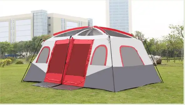 
8 Person Outdoor Waterproof Largest Camping Family Tent 5-6 person Luxurious Waterproof 2 Bedrooms Big Family Camping Tent 