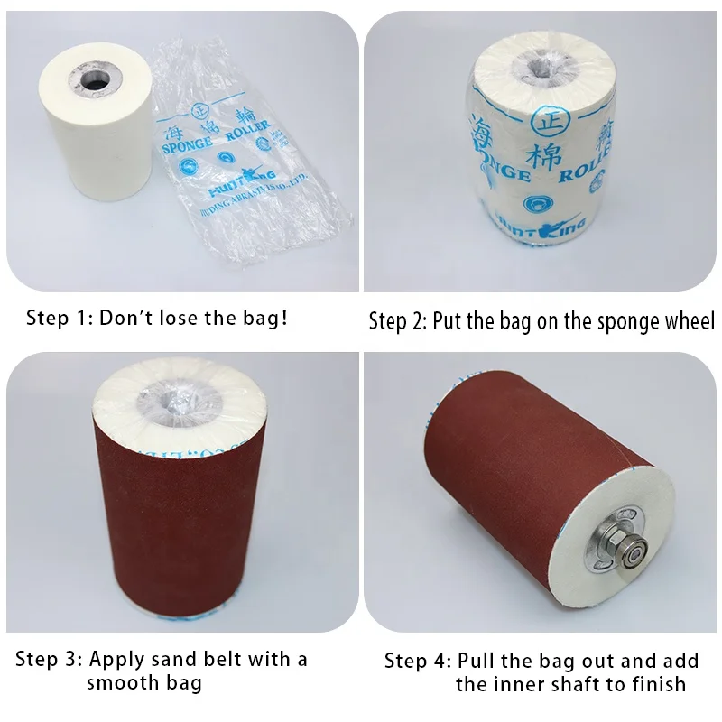 Customized Various Specifications Good Quality high density sponge roller wheel for sanding cloth belt polishing or Grinding