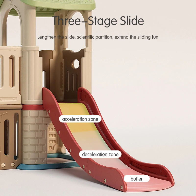 SUPLAYER Customizable OEM Free Samples Slide And Swing Set Children Playground Toys Colorful Slides For Kids Plastic Indoor