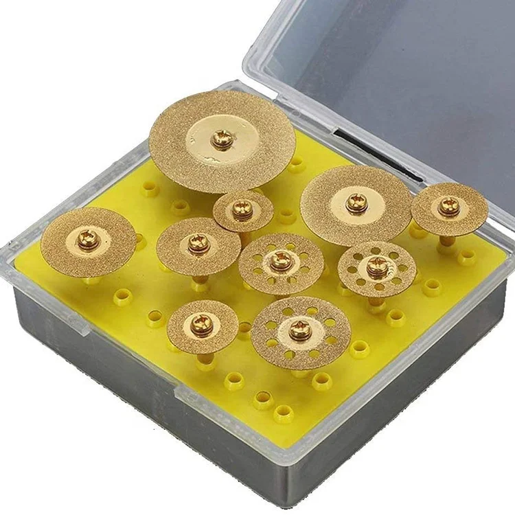 Мини алмазное режущее колесо алмазные режущие диски набор режущих колес Совместимость с вращающимся инструментом Dremel