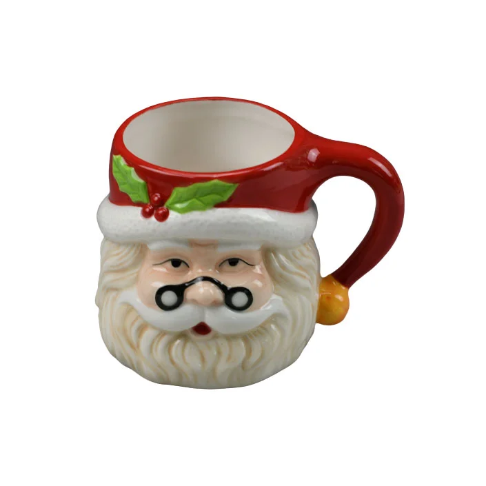 Christmas ceramic mug cartoon Creative Santa Mug  Coffee   Cup  3D modeling cup