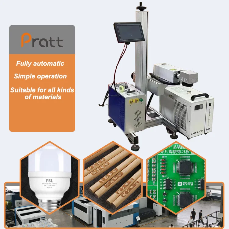 Best price co2 flying laser marking machine from China Industrial Laser printing machine