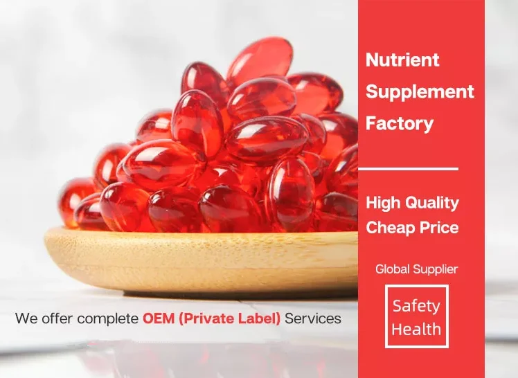 Biocaro Private Label Astaxanthin Softgels Antarctic Astaxanthin Omega 12mg Krill Oil Capsule Astaxanthin Soft Capsules