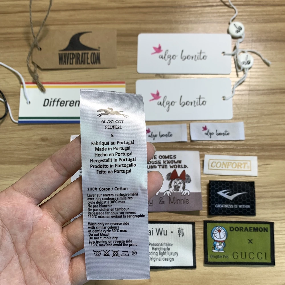 Printing black pricing hang tag with barcode custom design clothing hang tag labels for jeans recyclable