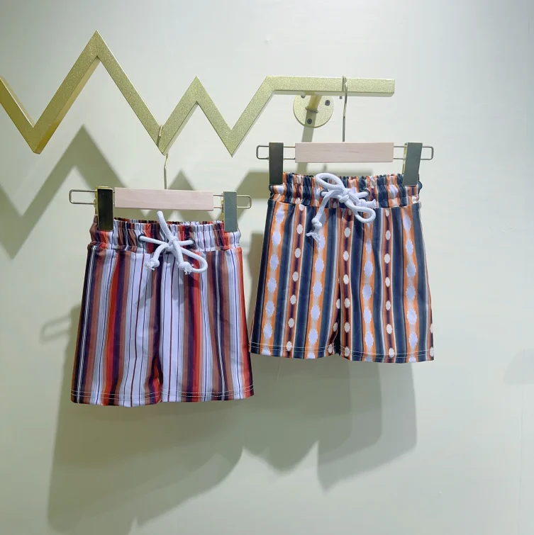 Wholesale Summer Swimming Wear Trunks with Moisture Wicking Lining Little Boys Bathing Suit Shorts Custom Kids Beach Swim Trunks