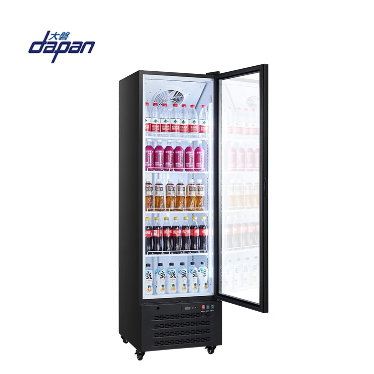 Upright Beverage Display Refrigerator Commercial Supermarket Fridge For Drinks 1 Door Beverage Cooler