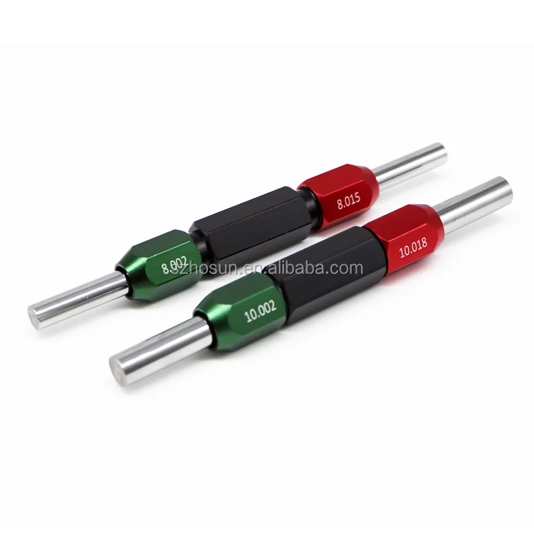 Твердосплавный стальной концевой измеритель пробки SKD11 с реверсивным держателем с черной ручкой и красной ручкой зеленого цвета