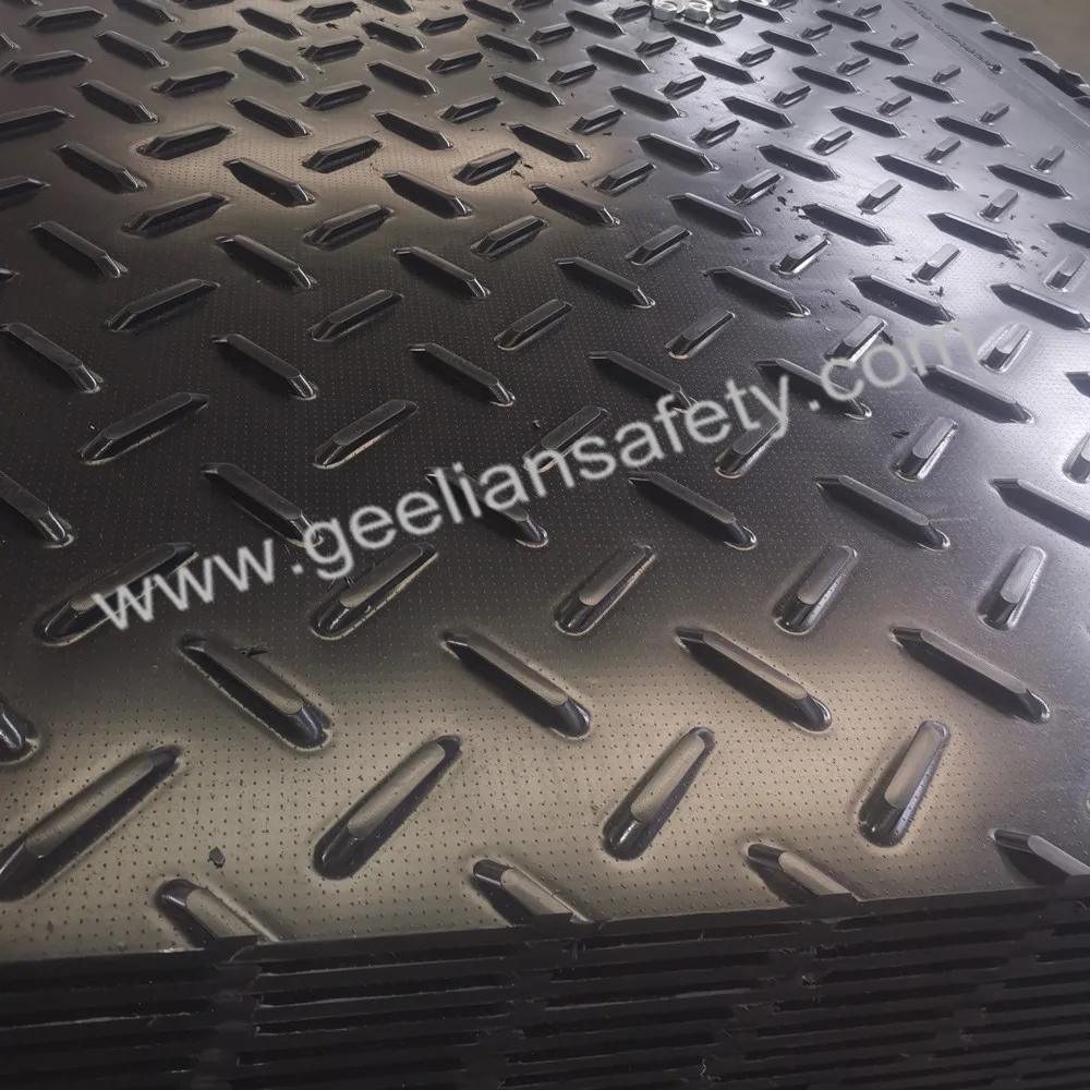 4x8 Plastic Uhmwpe Temporary Heavy Duty Construction Track Road Mat Hdpe Ground Protection Mat