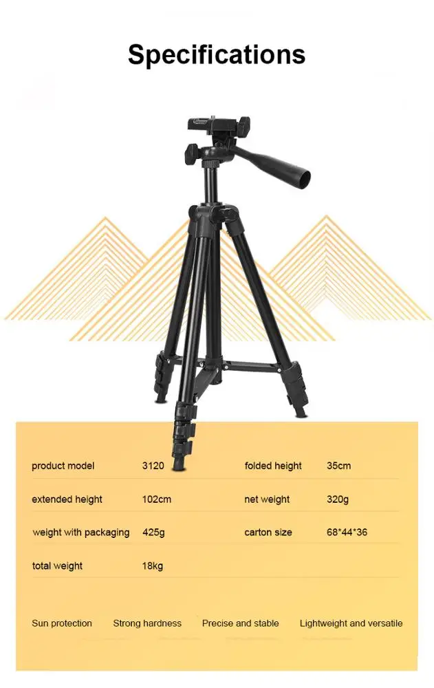 
LW3120 mobile phone cell phone tripod 3110 Desktop Table Lightweight selfie and live telecast 3110 Tripod 