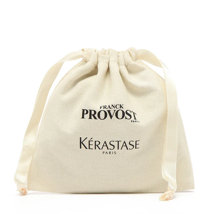 Eco Friendly Blank Small Organic Cotton Drawstring Bag with Logo Custom Cotton Drawstring Pouch Bags