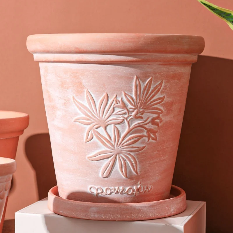 Hot Sale Terracotta Clay Planter Indoor Outdoor Garden Pot for Succulents Cacti Olive Flower Floor Hanging Use Wholesale