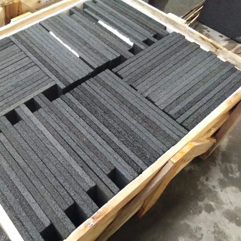 Premium Bali Black Lava Stone - Java Lava Stone Swimming Pool Tiles Indonesia Natural Stone 10x10